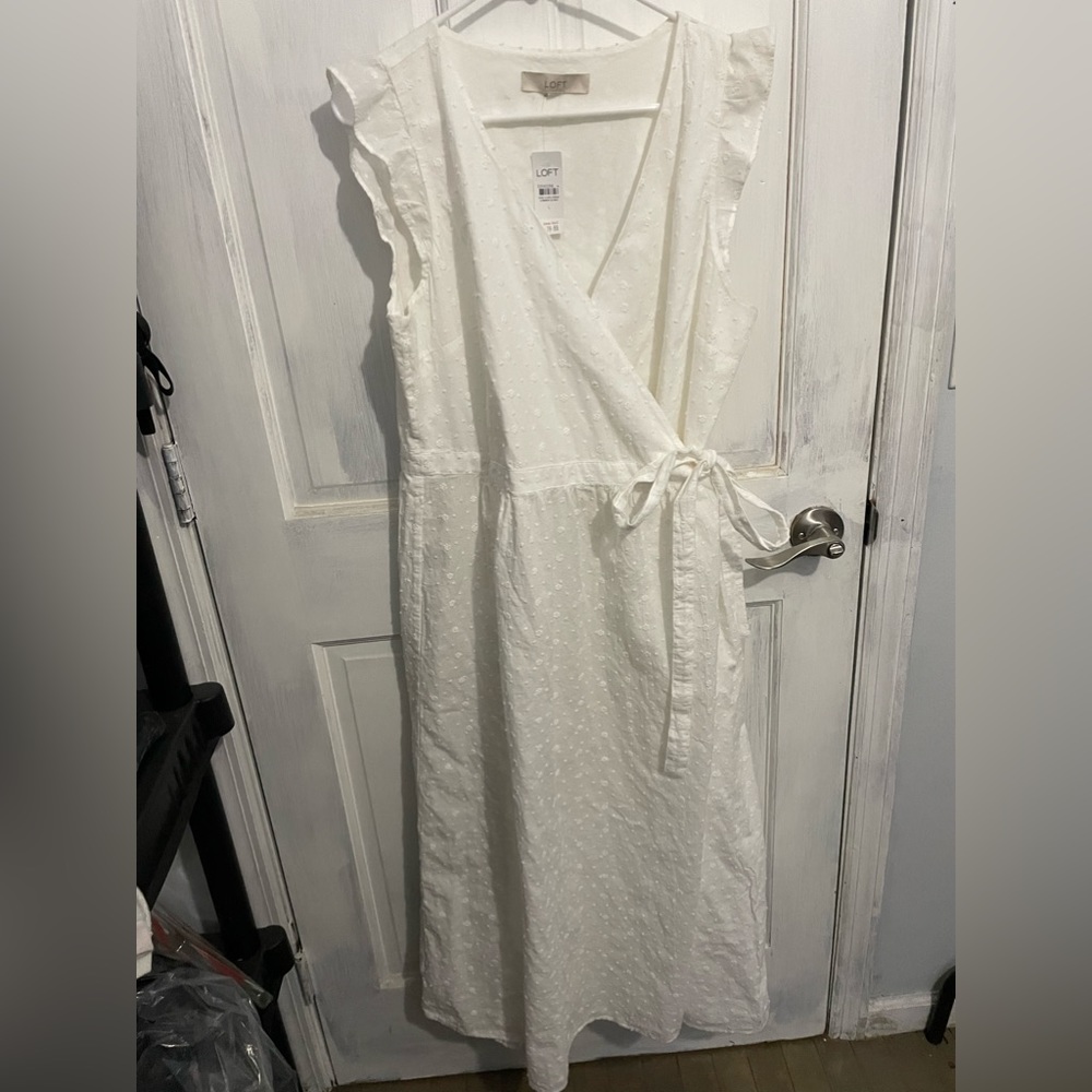 Loft white dress.